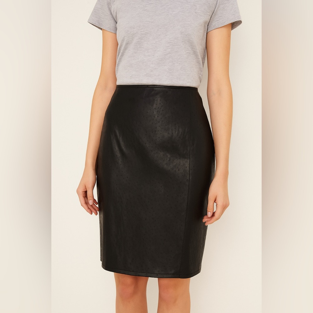 Kookai Seam Faux Leather Pencil Skirt